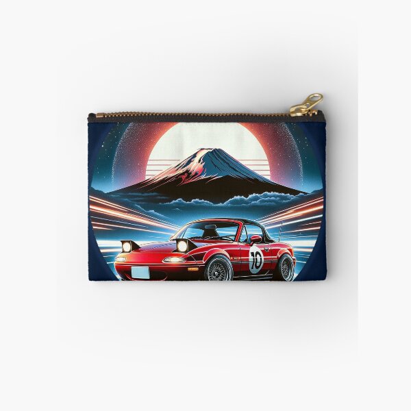Item preview, Red Miata NA 10 in front of mt. Fuji at night designed and sold by mugooooo.