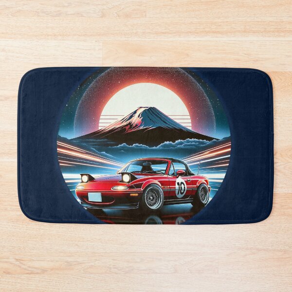 Item preview, Red Miata NA 10 in front of mt. Fuji at night designed and sold by mugooooo.