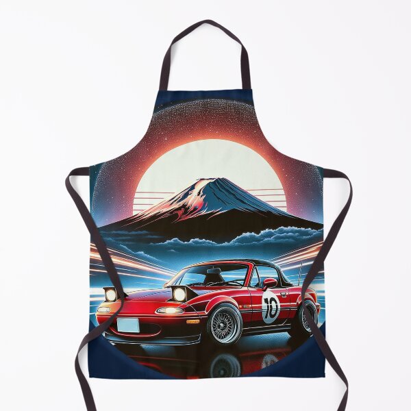 Item preview, Red Miata NA 10 in front of mt. Fuji at night designed and sold by mugooooo.