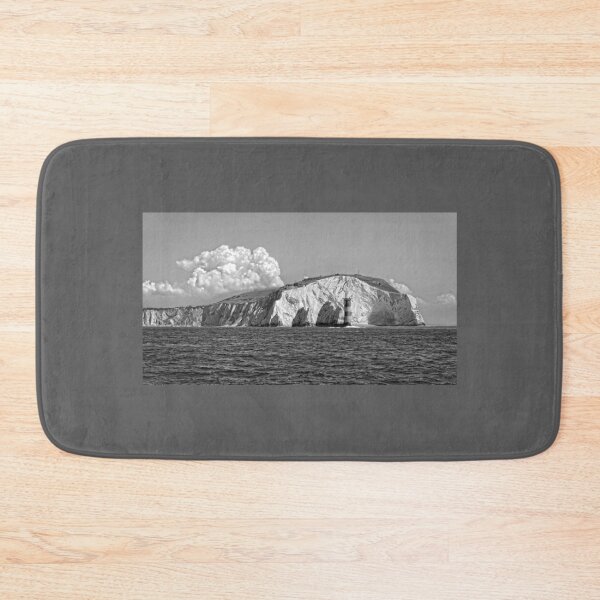 Item preview, Monochrome Majesty: Lymington UK White Cliffs and Lighthouse designed and sold by InbalTurShalom.