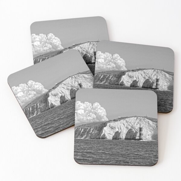Item preview, Monochrome Majesty: Lymington UK White Cliffs and Lighthouse designed and sold by InbalTurShalom.