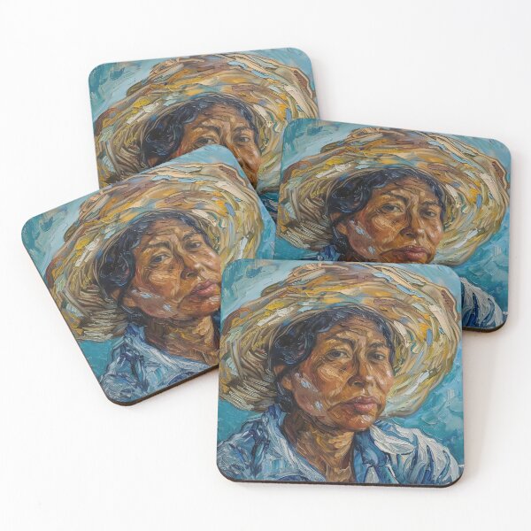 Item preview, Colombian woman | Painting in the style of Vincent van Gogh designed and sold by ComicsFactory.