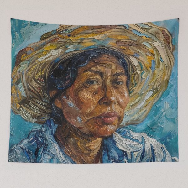 Item preview, Colombian woman | Painting in the style of Vincent van Gogh designed and sold by ComicsFactory.
