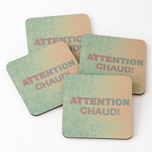 Item preview, "Attention Chaud" Text with Green Pastel Filter - Acadian designed and sold by jolabrese.