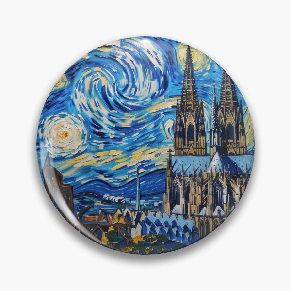 Item preview, Cologne Cathedral | Painting in the style of Vincent van Gogh designed and sold by ComicsFactory.