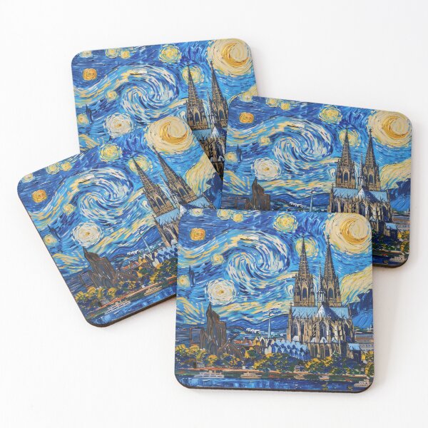 Item preview, Cologne Cathedral | Painting in the style of Vincent van Gogh designed and sold by ComicsFactory.