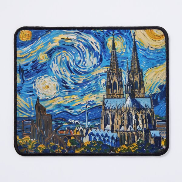 Item preview, Cologne Cathedral | Painting in the style of Vincent van Gogh designed and sold by ComicsFactory.