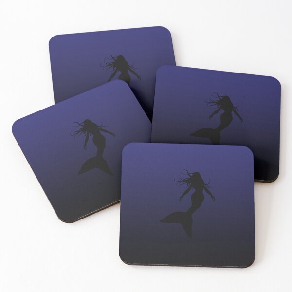 Item preview, Mermaid Art Mermaid in Blue Ocean - Midnight Blue designed and sold by Beachy.