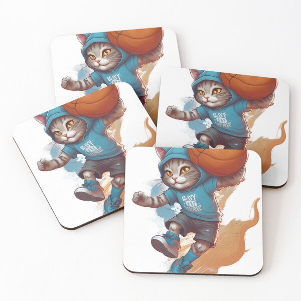 Item preview, cat with basketball designed and sold by david stigler.