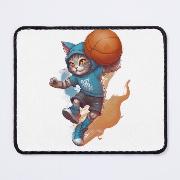 Item preview, cat with basketball designed and sold by david stigler.