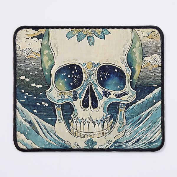 Item preview, Japanese Ukiyo-e Skull/2 designed and sold by Synthwave Poem.