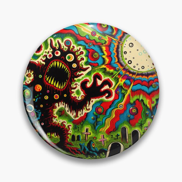 Item preview, Trippy Psychedelic Oblivion Cemetery Monster designed and sold by AIPixelMaster.