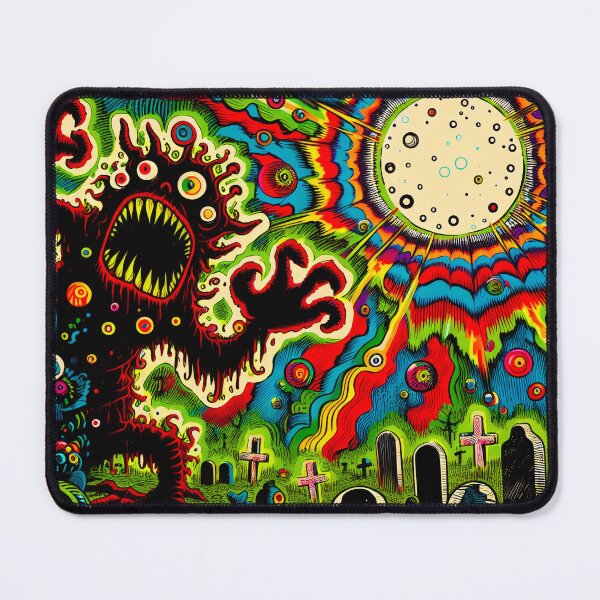 Item preview, Trippy Psychedelic Oblivion Cemetery Monster designed and sold by AIPixelMaster.