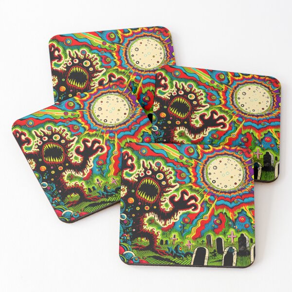 Item preview, Trippy Psychedelic Oblivion Cemetery Monster designed and sold by AIPixelMaster.