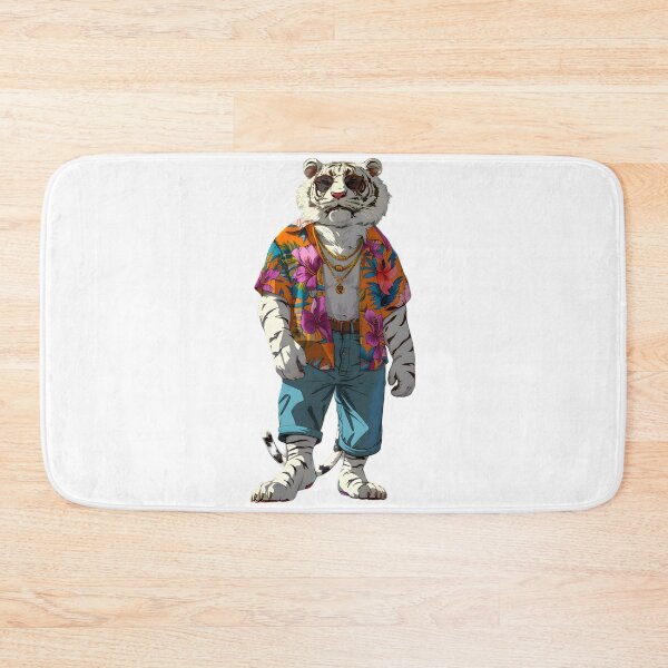 Item preview, Stylishly Absurd: The Cool White Tiger designed and sold by AI-Only Creations.