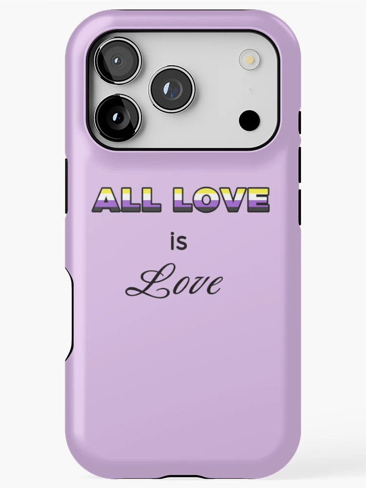 Thumbnail 1 of 4, iPhone Case, All Love is Love: Nonbinary designed and sold by RayRayViolet.