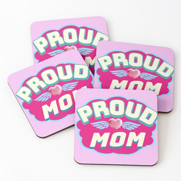 Item preview, PROUD MOM IN PINK AND WHITE BLUE designed and sold by MY COLORING DRAW.