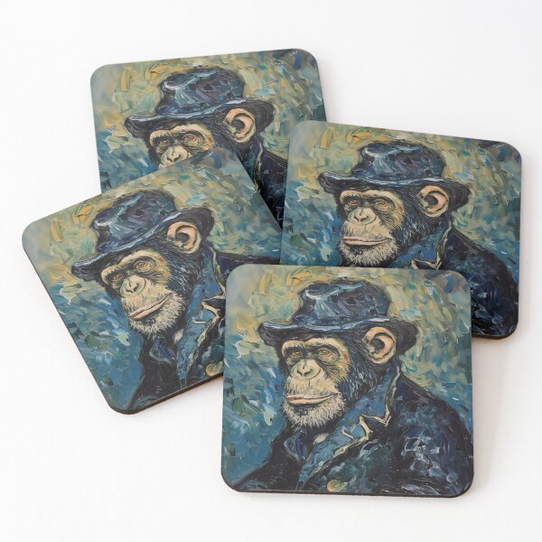 Item preview, Clothed Chimpanzee | Painting in the style of Vincent van Gogh designed and sold by ComicsFactory.