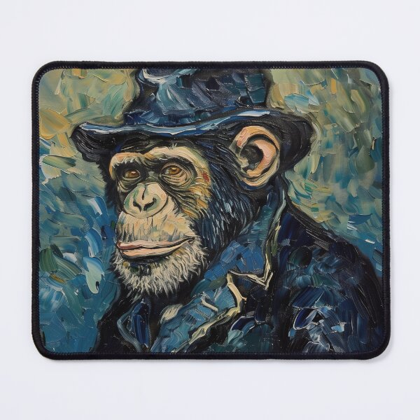 Item preview, Clothed Chimpanzee | Painting in the style of Vincent van Gogh designed and sold by ComicsFactory.