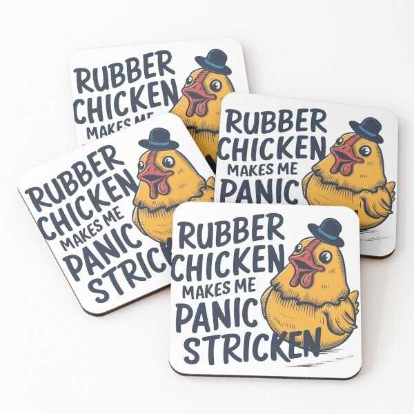 Item preview, Rubber Chicken Makes Me Panic Stricken Funny Gift designed and sold by LoomINKverse.