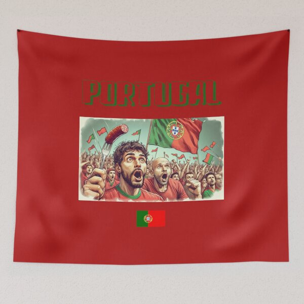 Item preview, Portugal Fans Euro24, sausage on a Fork. designed and sold by Get-Forked.