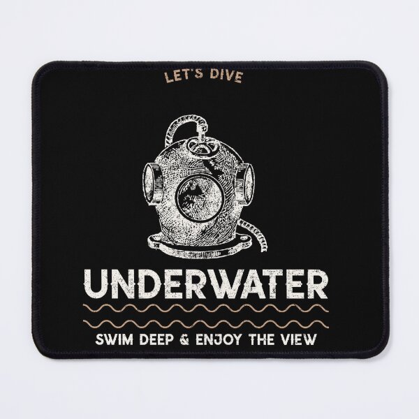 Item preview, Let's dive under water Vintage style - diver - Relax - Beach - sea - Vintage designed and sold by DeCodeArtShop.