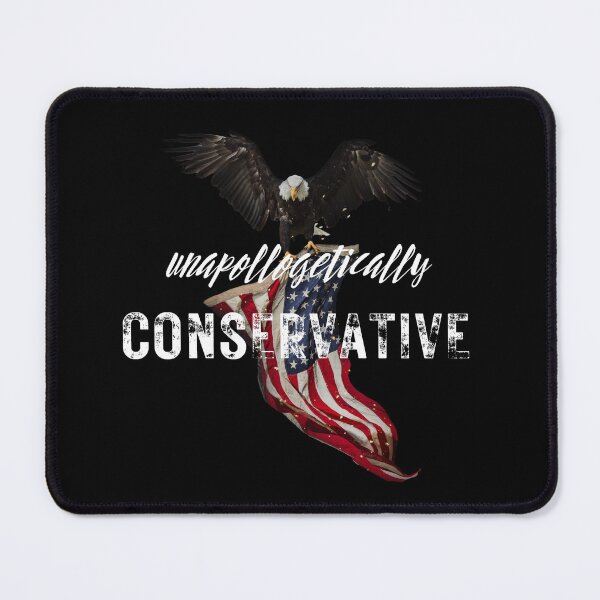 Item preview, Unapologetically Conservative American Flag and Eagle Patriotic Shirt designed and sold by NerdGrrl.