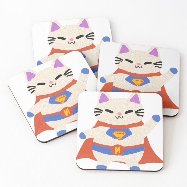 Item preview, kitten with superhero cape designed and sold by TAI-KU.