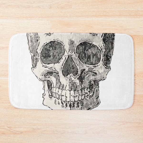Item preview, Japanese Ukiyo-e Skull Black and White/1 designed and sold by Synthwave Poem.