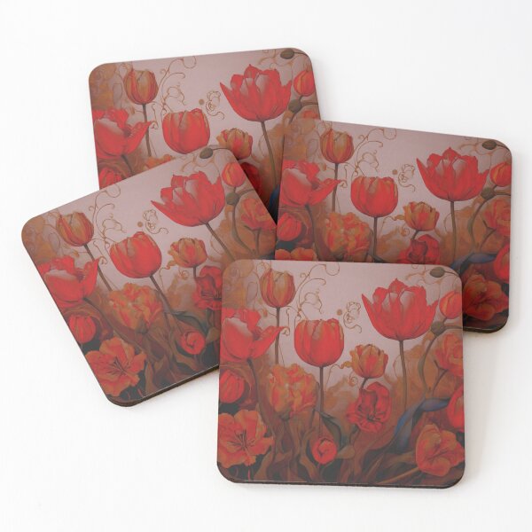 Item preview, red tulips designed and sold by Flowersonstuff.