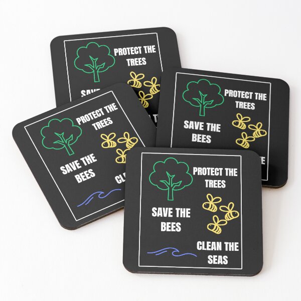 Item preview, Save The Bees Protect The Trees Clean The Seas Earth Day  designed and sold by Manara  -Art.