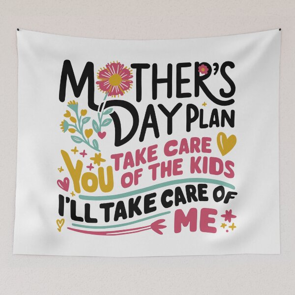 Item preview, Funny Mother's Day Plan with Vibrant Floral Illustration designed and sold by HahaHandlesHub.