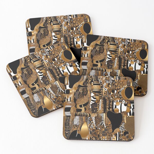 Item preview, Abstract In gold, white and black  designed and sold by Flowersonstuff.