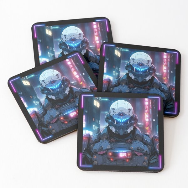 Item preview, He is a policeman fighting to protect order in Cyberpunk Mega Tokyo. designed and sold by Mecha Brave Studio.