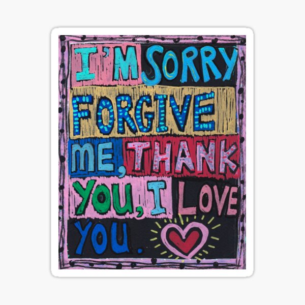 Ho'oponopono Prayer Sticker