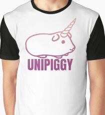 Funny Guinea Pig Designs | Unipiggy (Unicorn + Guinea Pig) Graphic T-Shirt