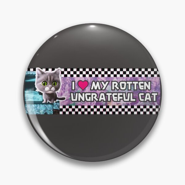 Item preview, I Love My Rotten Ungrateful Cat Bumper Funny Gifts Colorful Cat With Heart Red  designed and sold by MatthewViews.