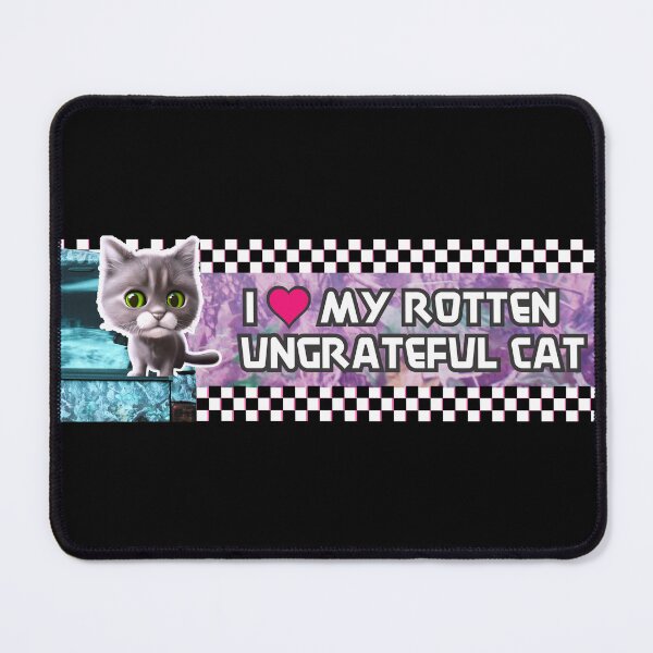 Item preview, I Love My Rotten Ungrateful Cat Bumper Funny Gifts Colorful Cat With Heart Red designed and sold by MatthewViews.