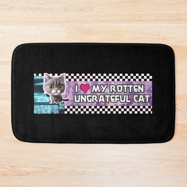 Item preview, I Love My Rotten Ungrateful Cat Bumper Funny Gifts Colorful Cat With Heart Red  designed and sold by MatthewViews.
