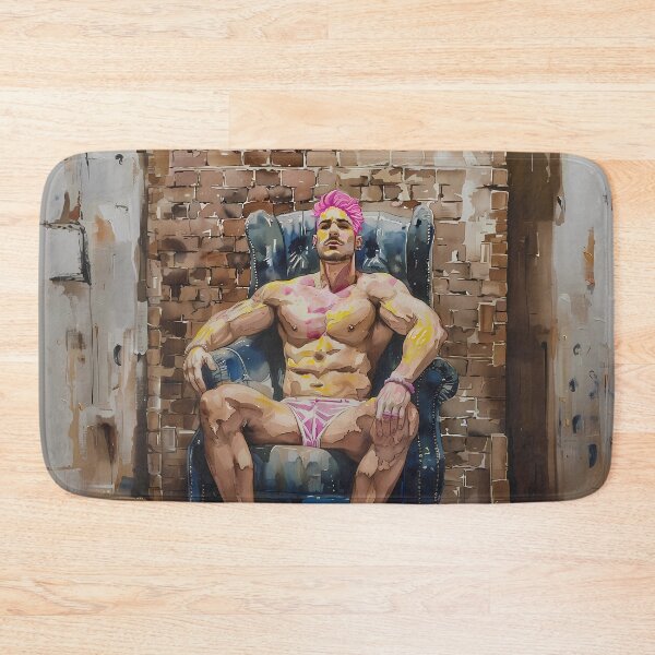 Item preview, Urban Throne: Regal Masculinity Amidst Ruins - GayDoodles Art designed and sold by GayDoodles.