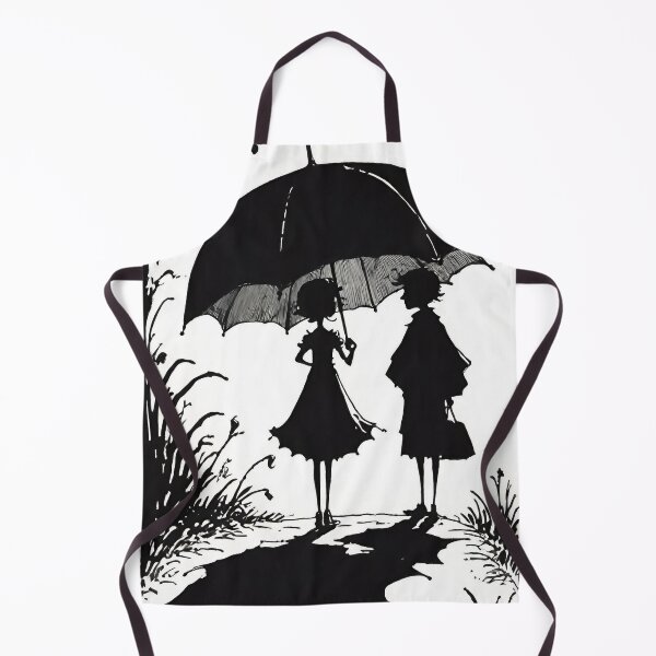 Item preview, Silhouettes of two girls under a huge umbrella designed and sold by laura-in-rome.