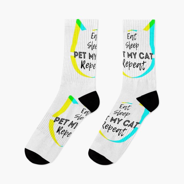 Item preview, Eat Sleep Pet my cat Repeat - funny gifts for cat lovers designed and sold by alczar.