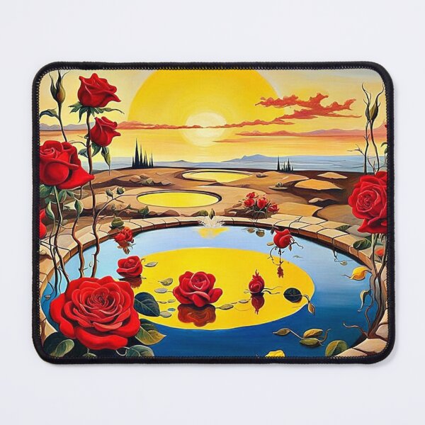 Item preview, Circular Pond with Red Roses designed and sold by George Hutton Hunter.