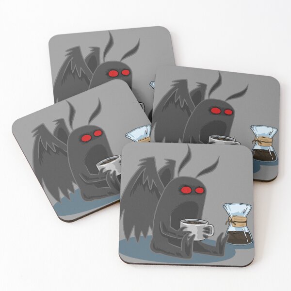 Item preview, Mothman with Coffee designed and sold by Dead Possum Designs.