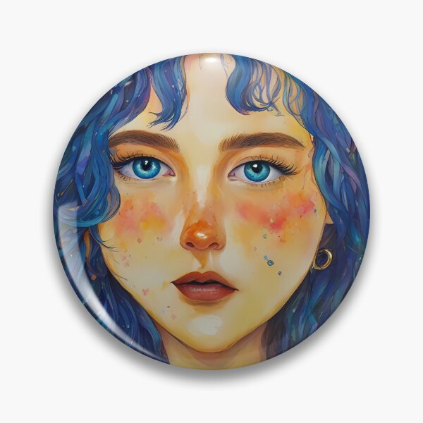 Artikelvorschau, Faszinierendes Kunstwerk einer Meerjungfrau mit blauen Haaren – Digitale Kunst entworfen und verkauft von RayanaArt.