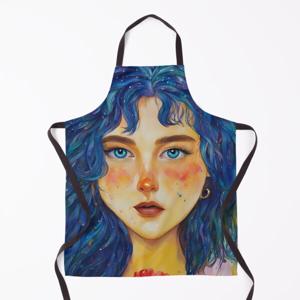 Artikelvorschau, Faszinierendes Kunstwerk einer Meerjungfrau mit blauen Haaren – Digitale Kunst entworfen und verkauft von RayanaArt.