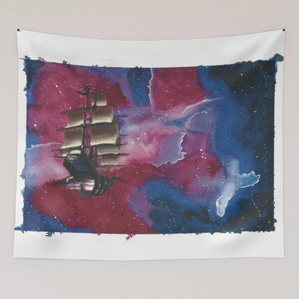 Item preview, Sailing ship in the sea of stars designed and sold by jedzia-who-art.