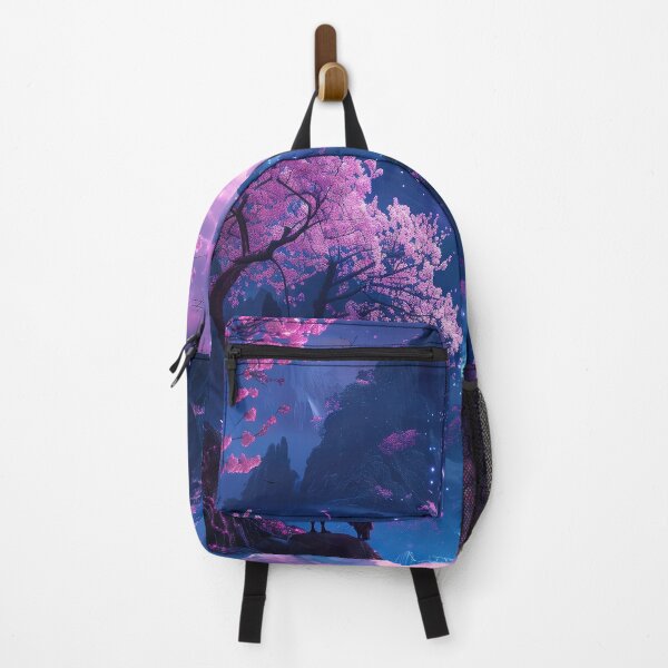 Item preview, Neon Nights: Tranquil Dreamscapes of a Japanese Mountain Lake Illuminated by Glowing Lights designed and sold by Mullet Monkey.