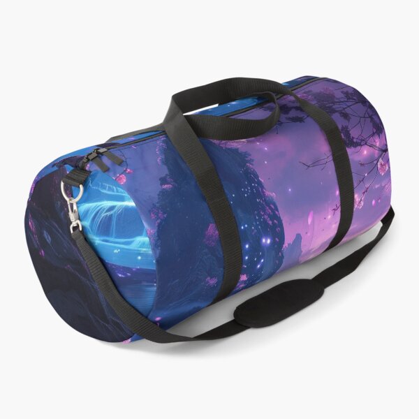 Item preview, Neon Nights: Tranquil Dreamscapes of a Japanese Mountain Lake Illuminated by Glowing Lights designed and sold by Mullet Monkey.