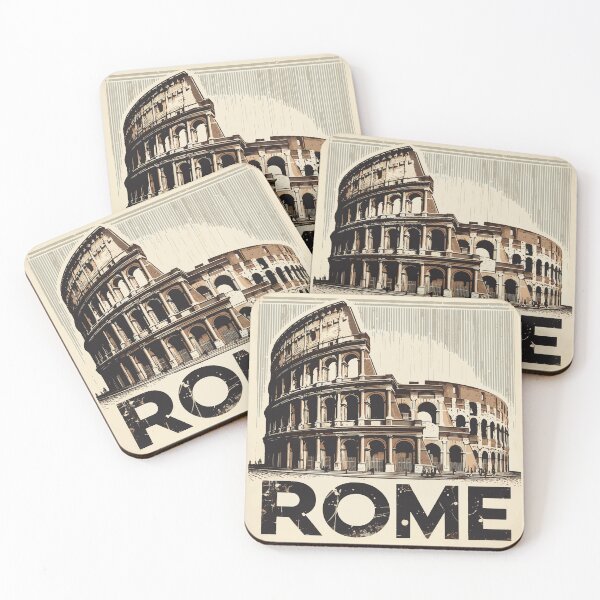 Item preview, Italy Rome coliseum colosseum Travel Retro Poster designed and sold by TomFrontierArt.